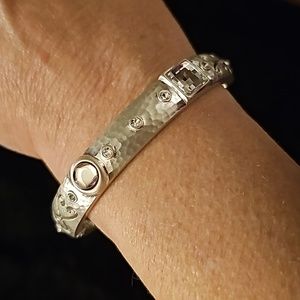 Brighton Life's Pleasures silver tone bangle bracelet